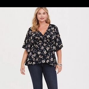 Torrid Wrap Babydoll Top size 2